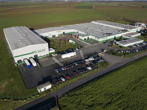 Photographie aérienne par drone d'un site de production du Groupe Camfil. | Philippe DUREUIL Photographie