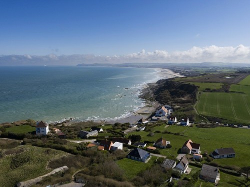 Photo aérienne du Cap Gris-Nez réalisée par drone pour la société Cerfrance. Région Hauts-de-France, département du Pas-de-Calais. | Philippe DUREUIL Photographie