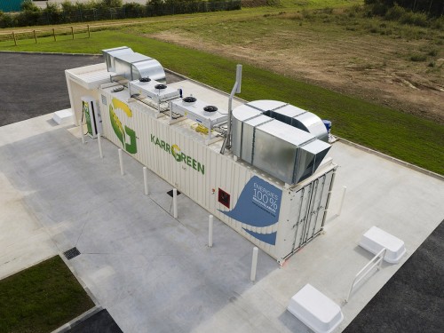 Photo industrielle par drone d'installations  Karrgreen. Client : société Prodeval, ingénierie des solutions gaz. | Philippe DUREUIL Photographie