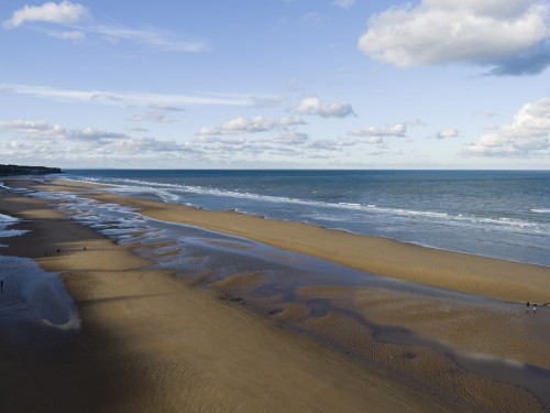 Photographie de paysage vue du ciel, Omaha-Beach, Calvados, Normandie. | Philippe DUREUIL Photographie