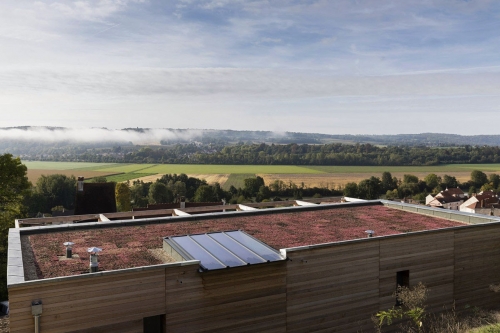 Photographie avec drone au service des architectes - Photo aérienne d'une toiture végétalisée | Philippe DUREUIL Photographie