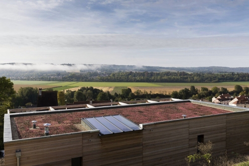 Photographie avec drone au service des architectes - Photo aérienne d'une toiture végétalisée | Philippe DUREUIL Photographie