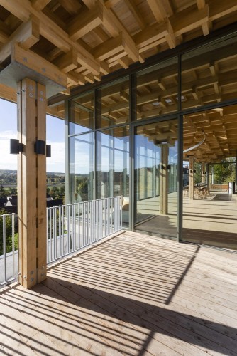 Photographie d'architecture du presoir de la maison de champage Bourgeois-Diaz à Crouttes-sur-Marne, architecte Thierry Bonne. | Philippe DUREUIL Photographie