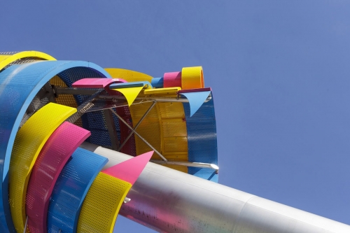 Reportage photo sur le toboggan design du Dragon dessiné par l'architecte Ursula Kurz de l'agence Pasodoble. | Philippe DUREUIL Photographie