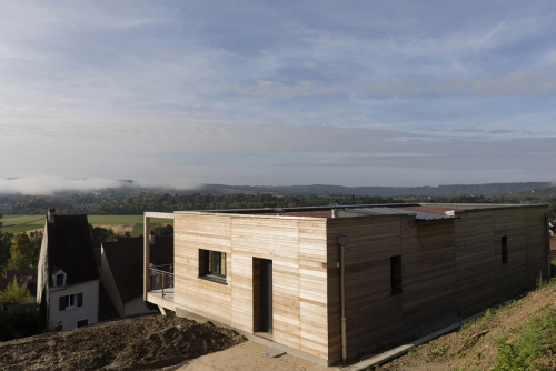 Maison à ossature bois au cœur du vignoble champenois. Architecte Thierry Bonne | Philippe DUREUIL Photographie