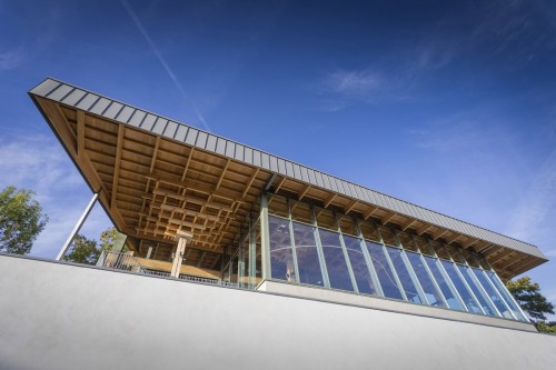 Phorographie d'architecture du presoir de la maison de champage Bourgeois-Diaz à Crouttes-sur-Marne, architecte Thierry Bonne. | Philippe DUREUIL Photographie