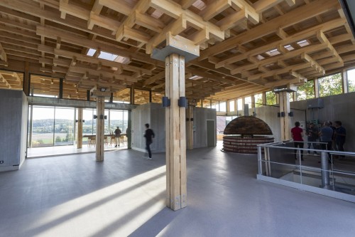 Phorographie d'architecture du presoir de la maison de champage Bourgeois-Diaz à Crouttes-sur-Marne, architecte Thierry Bonne. | Philippe DUREUIL Photographie