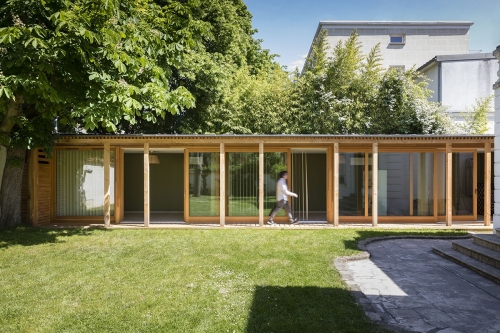 Photographie d’architecture d’une construction en bois - Architectes Stéphane Berthier & Xavier Bonnaud - Agence d’architecture Mesostudio à Fontenay-Sous-Bois. | Philippe DUREUIL Photographie