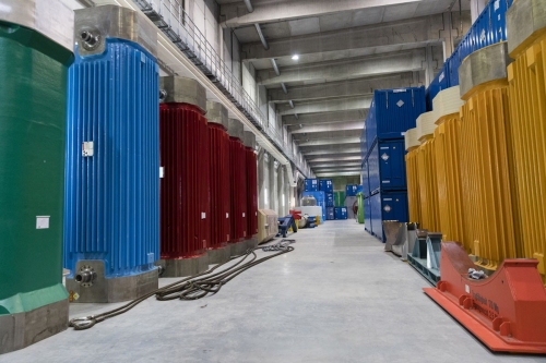 Conteneurs de déchets, Interim Storage Facility North (ISFN) à la centrale de Greifswald, Alemagne. | Philippe DUREUIL Photographie