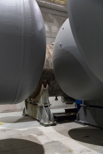 Pièces en acier démantelées à l'entrepôt de stockage de la centrale de Greifswald en Allemagne. | Philippe DUREUIL Photographie