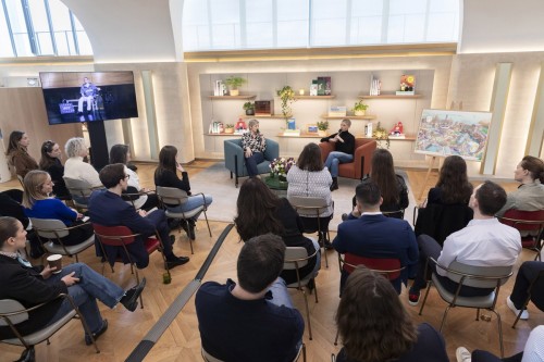 Événement d'entreprise à Paris. Talk serie avec la championne olympique Marie Patouillet. Client Moët Hennessy. | Philippe DUREUIL Photographie