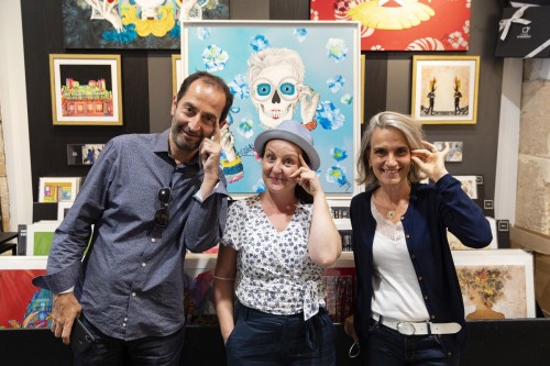 Reportage événementiel. Rencontre à la galerie avec l'artiste. Client : Galerie Carré d'Artistes à Paris. | Philippe DUREUIL Photographie