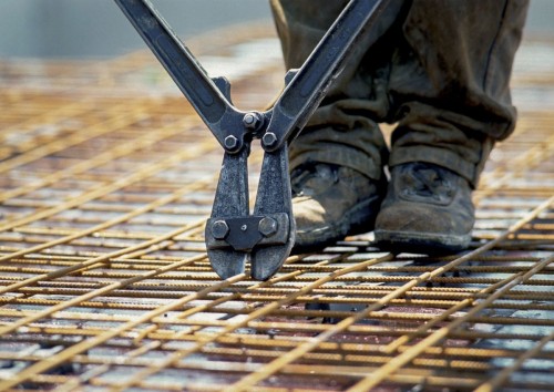 Photographie industrielle réalisée sur un chantier BTP. Pose de de treillis soudés. | Philippe DUREUIL Photographie
