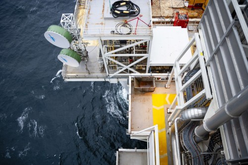 Photo offshore. Vue en plongé. Plate-forme offshore de Troll A en mer du nord. | Philippe DUREUIL Photographie