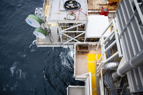 Photo offshore. Vue en plongé. Plate-forme offshore de Troll A en mer du nord. | Philippe DUREUIL Photographie