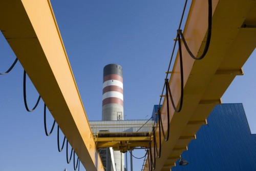 Photo industrielle graphique d'une centrale de production d'électricité. Reportage industriel réalisé en Espagne. | Philippe DUREUIL Photographie