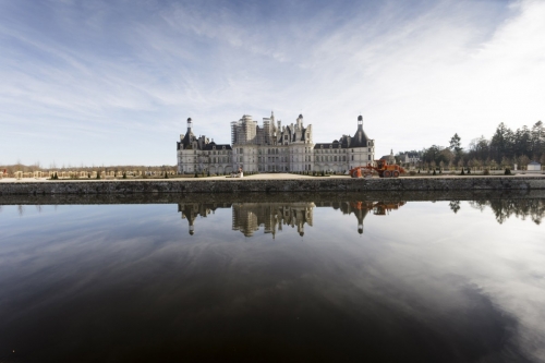 Photo de reportage sur les travaux de restitution des jardins à la française du château de Chambord. | Philippe DUREUIL Photographie