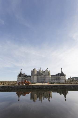 Photo de reportage sur les travaux de restitution des jardins à la française du château de Chambord. | Philippe DUREUIL Photographie