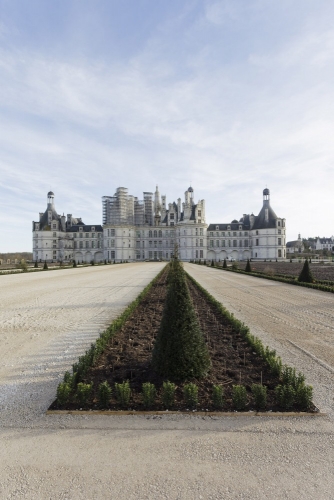 Photographie de reportage sur les travaux de restitution des jardins à la française du château de Chambord. | Philippe DUREUIL Photographie