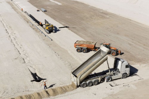 Photo aérienne du chantier des jardins du Château de Chambord réalisée  par mât télescopique. | Philippe DUREUIL Photographie