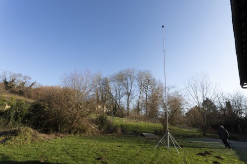 Mât télescopique déployé à 10 mètres de hauteur. | Philippe DUREUIL Photographie