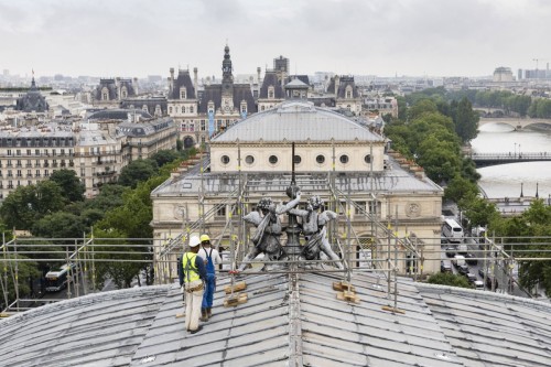 Photographies de chantiers avec mât télescopique à Paris. | Philippe DUREUIL Photographie
