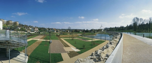 Photographie panoramique du parc arboretum de Montfermeil réalisée pour l'agence de paysage et d'architecture Pasodoble. | Philippe DUREUIL Photographie