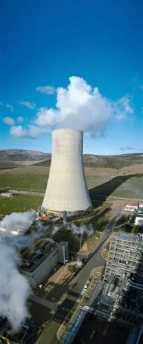 Photographie panoramique verticale de la centrale thermique propre de Puertollano en Espagne | Philippe DUREUIL Photographie