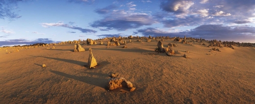 Photographie panoramique de paysage réalisée en Australie dans le Pinnacles désert. | Philippe DUREUIL Photographie