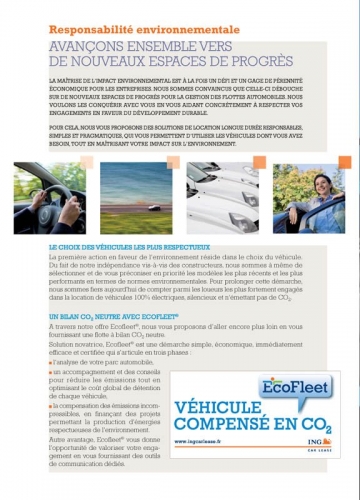 Photographies de reportage pour l'entreprise - Annonceur : ING Car Lease - Brochure commerciale | Philippe DUREUIL Photographie