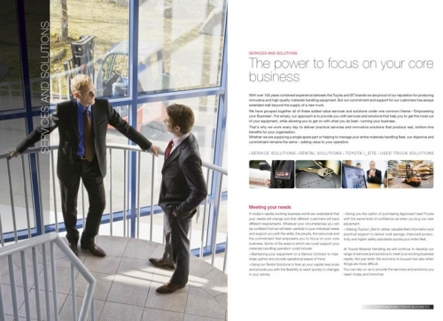 Photos corporate réalisées pour illustrer une brochure commerciale B to B - Annonceur : Toyota Material Handling Europe - Agence : Thélème - DA: Brigitte Chenu | Philippe DUREUIL Photographie