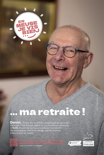 Campagne presse et affichage pour l'aide à l'Autonomie.
Annonceur : Département de la Meuse - Agence : Citeasen | Philippe DUREUIL Photographie