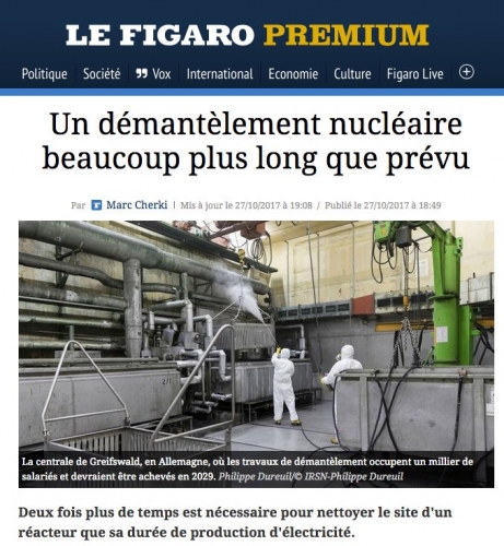Reportage photo sur le démantèlement nucléaire. Parution sur le site Internet du Figaro. Article de Marc Cherki. | Philippe DUREUIL Photographie