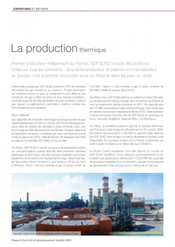 Photo panoramique industrielle illustrant un rapport d'activité et développement durable GDF SUEZ | Philippe DUREUIL Photographie
