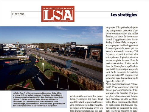 Photographie aérienne de la Patte d'oie d'Herblay réalisée par mât télescopique pour le Magazine LSA. | Philippe DUREUIL Photographie