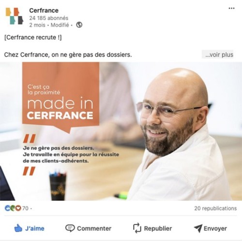Photo de portrait pour la campagne de communication Marque Employeur du Réseau Cerfrance, post Linkedin. | Philippe DUREUIL Photographie