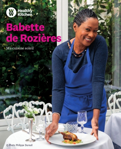 Photographie de la Cheffe cuisinière Babette de Rozières commandée par WW - Weight Watchers - pour illustrer la couverture du livre "Ma cuisine soleil" | Philippe DUREUIL Photographie