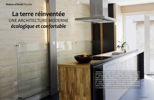 Photographie d'architecture intérieure réalisée pour l'architecte Thierry Bonne. Construction d'habitations en pisé. | Philippe DUREUIL Photographie