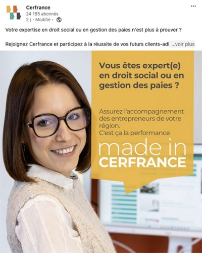Photographie de portrait corporate pour la campagne de communication Marque Employeur du Réseau Cerfrance, post Linkedin. | Philippe DUREUIL Photographie