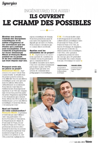 Photographie de portrait corporate de Messieurs François Marin et Emmanuel Néron réalisée pour Talents, le journal des collaborateurs du CEA | Philippe DUREUIL Photographie