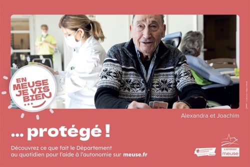 Affiche 4 x 3. Campagne publicitaire affichage & presse pour l'aide à l'Autonomie. 
Annonceur : Département de la Meuse - Agence : Citeasen | Philippe DUREUIL Photographie