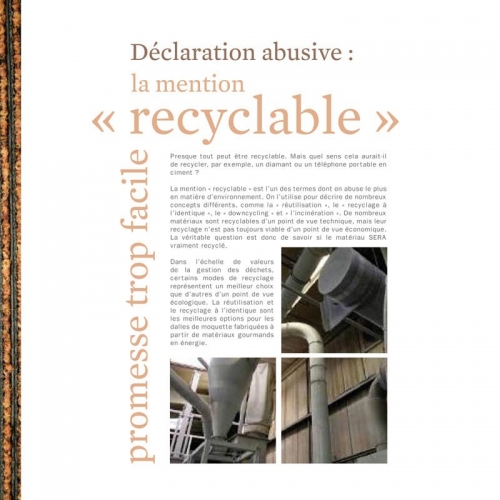 Photo illustrant le recyclage dans une brochure développement durable - Annonceur : InterfaceFLOR - Agence : Sidièse - DC : Guillaume Müller | Philippe DUREUIL Photographie