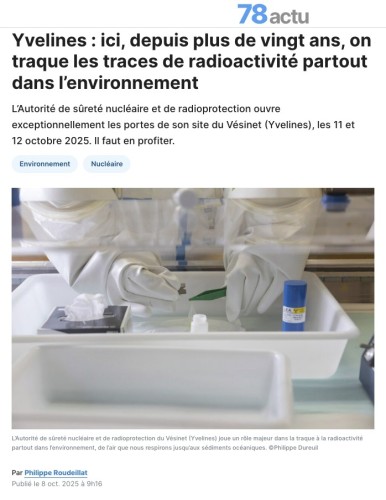 Photographie de reportage industriel sur la radioactivité réalisé pour l'ASNR illustrant un article de 78actu. | Philippe DUREUIL Photographie