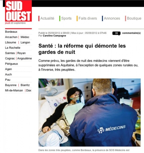 Photo de reportage médical illustrant le site Internet du journal Sud Ouest | Philippe DUREUIL Photographie