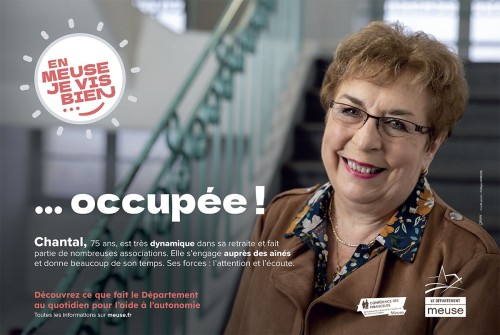 Campagne publicitaire pour l'aide à l'Autonomie -  Affichage en 4 x 3 - Annonceur : Département de la Meuse - Agence : Citeasen | Philippe DUREUIL Photographie